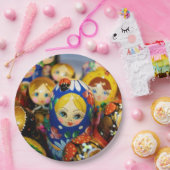 Russische nestpoppen papieren bordje (Feest)