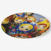 Russische nestpoppen papieren bordje (Gekanteld)