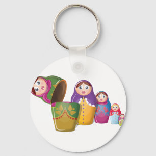 Russische nestpoppen sleutelhanger
