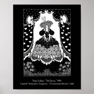 Russische Nieuwe Kunst Koningin en kasten Poster