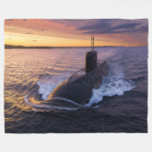 RUSSISCHE ONDERZEEËR FLEECE DEKEN (Voorkant (Horizontaal))