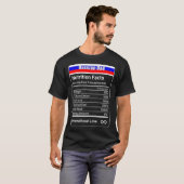 Russische pap Nutrition Facts Vaderdag Gift Dadd T-shirt (Voorkant volledig)