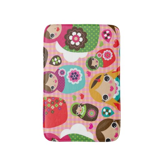 Russische pop-illustratie achtergrond badmat (Voorkant Verticaal)