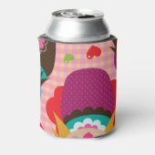 Russische pop-illustratie achtergrond blikjeskoeler (Blikje Achterkant)