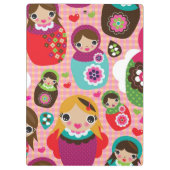 Russische pop-illustratie achtergrond klembord (Achterkant)