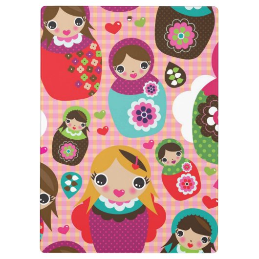 Russische pop-illustratie achtergrond klembord (Achterkant)