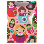 Russische pop-illustratie achtergrond klembord (Voorkant)