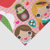 Russische pop-illustratie achtergrond tissuepapier (Detail)