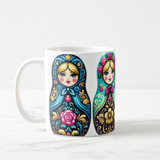 Russische pop mok - 4 nestpoppen (Links)