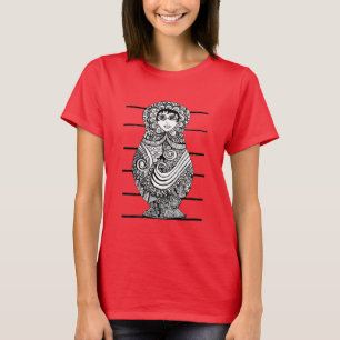Russische pop roze rood t-shirt
