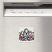 Russische pop vierkante magneet (Insitu (Vaatwasser))