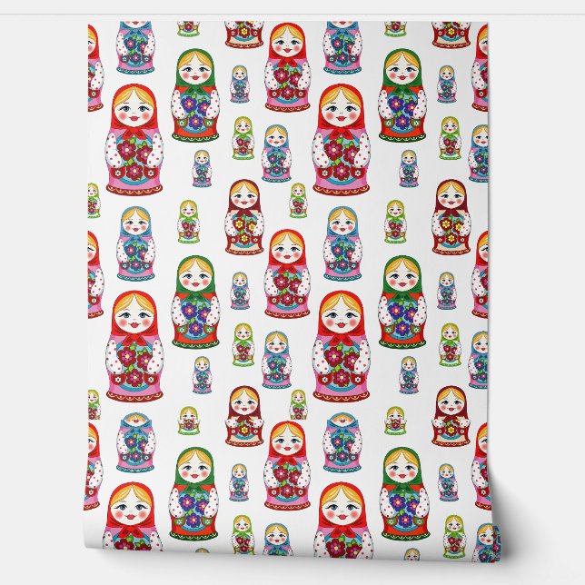russische poppen behang (Afrollen)