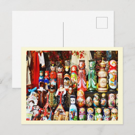 Russische poppen briefkaart (Voorkant / Achterkant)