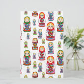 russische poppen briefpapier (Staand voorkant)