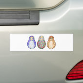 Russische poppen bumpersticker (Op auto)