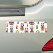 russische poppen bumpersticker (Op auto)