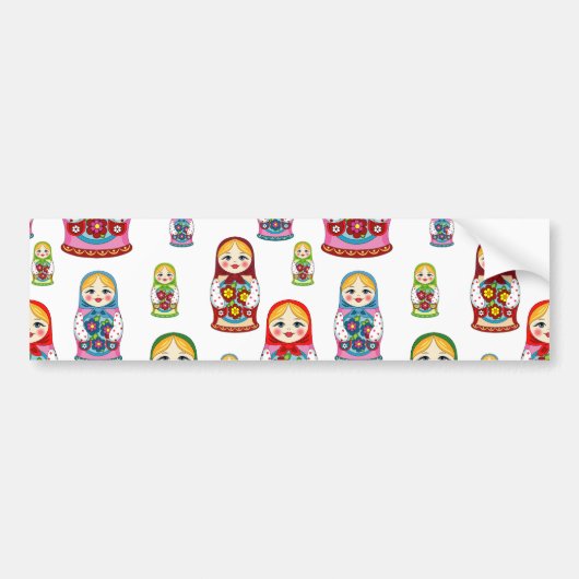 russische poppen bumpersticker (Voorkant)