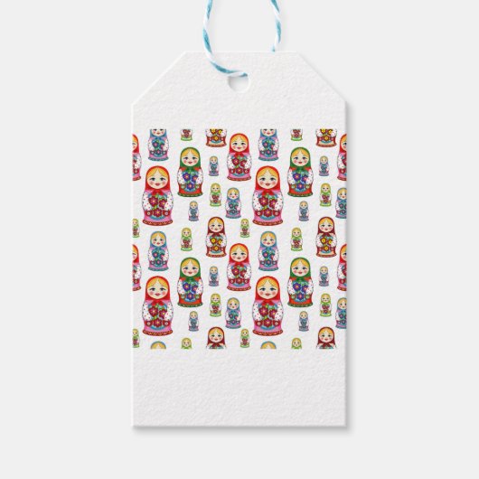 russische poppen cadeaulabel (Voorkant)