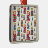 russische poppen metalen ornament (Rechts)