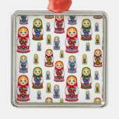 russische poppen metalen ornament (Voorkant)