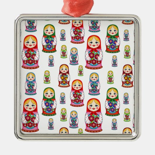 russische poppen metalen ornament (Voorkant)