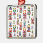 russische poppen metalen ornament (Links)