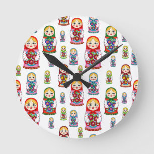 russische poppen ronde klok