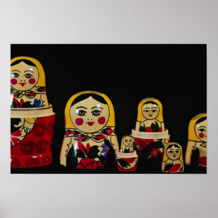 Russische poppenset, traditionele Russische houten Poster