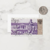 Russische postzegel Kuskovo Notitiekaartje (Voorkant / Achterkant in situ)