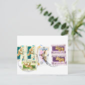 Russische postzegels briefkaart (Staand voorkant)