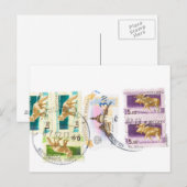 Russische postzegels briefkaart (Voorkant / Achterkant)