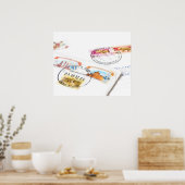 Russische postzegels poster (Keuken)