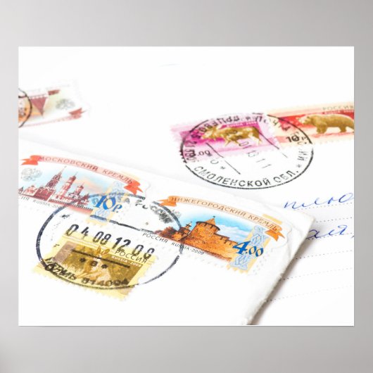 Russische postzegels poster (Voorkant)