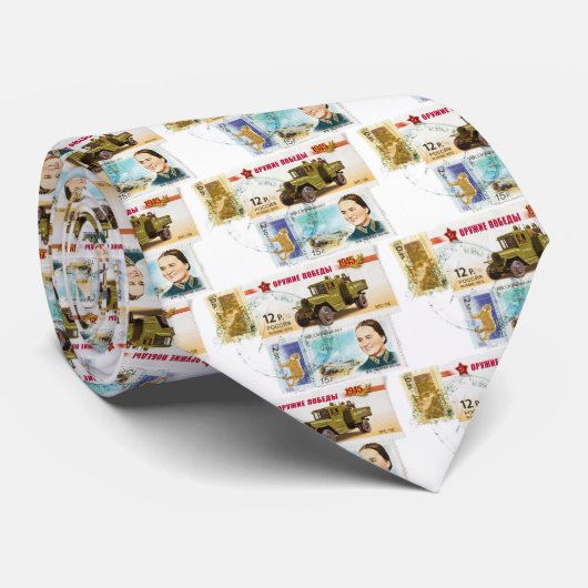 Russische postzegels stropdas (Opgerold)