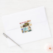 Russische postzegels vierkante sticker (Envelop)