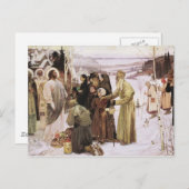 Russische priesters en paaskinderen vergoeden Jezu Briefkaart (Voorkant / Achterkant)