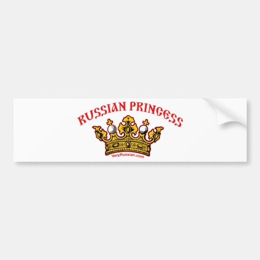 Russische prinses bumpersticker (Voorkant)