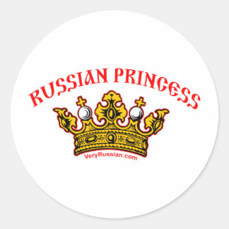 Russische prinses ronde sticker