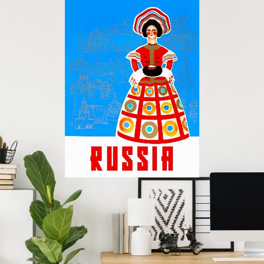 Russische reisposter poster (Thuiskantoor)