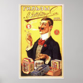 Russische Rijk Sigarette schelpen Adverteren 1900 Poster (Voorkant)