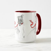 Russische Rode Borzoi-Mok Mok (Voorkant rechts)