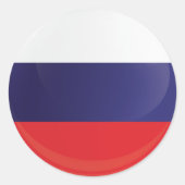 Russische ronde-pictogramvlag ronde sticker (Voorkant)