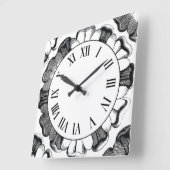  Russische Roos Motif-wandklok Vierkante Klok (Hoek)