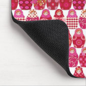 Russische roze pop muismat (Hoek)