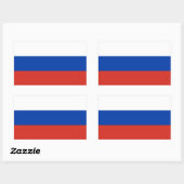 Russische/Russische vlag Rechthoekige Sticker (Vel)