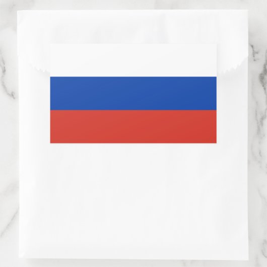 Russische/Russische vlag Rechthoekige Sticker (Tas)