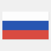 Russische/Russische vlag Rechthoekige Sticker (Voorkant)