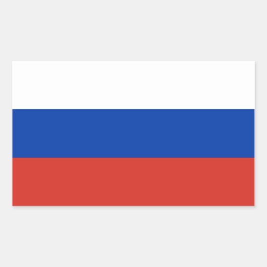 Russische/Russische vlag Rechthoekige Sticker (Voorkant)