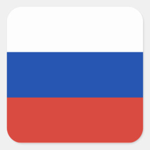 Russische/Russische vlag Vierkante Sticker