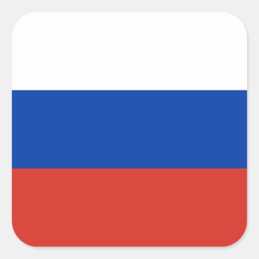 Russische/Russische vlag Vierkante Sticker (Voorkant)